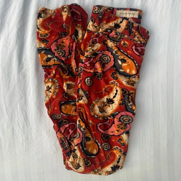 Anthropologie Pilcro And The Letterpress Serif Paisley Corduroy Pants 27 US 4 - Picture 12 of 12